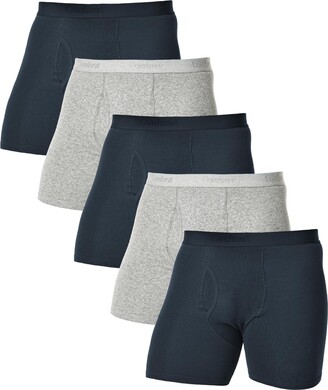 Comfneat Men's 7-Pack Boxer Briefs Stretchy Cotton Spandex Underwear  (Black+Grey Melange+Dark Grey Melange Pack-7 - ShopStyle