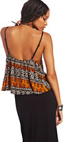 Thumbnail for your product : Wet Seal Orange Tribal Print Swing Tank