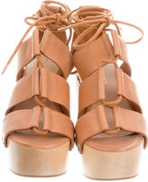 Thumbnail for your product : Loeffler Randall Leather Platform Wedges