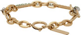 Thumbnail for your product : Justine Clenquet SSENSE Exclusive Gold & Green Paloma Bracelet