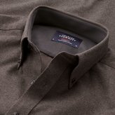 Thumbnail for your product : Charles Tyrwhitt Brown flannel shirt slim fit shirt