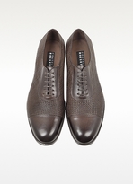 Thumbnail for your product : Fratelli Rossetti Dark Brown Woven Leather Lace up Shoe