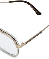 Thumbnail for your product : Gucci Eyewear Rectangular frame metal sunglasses