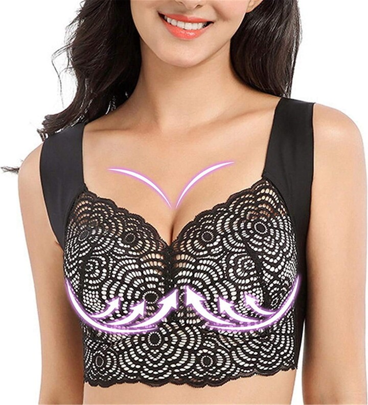 Ultimate Lift Stretch Full-Figure Seamless Lace Cut-Out Bra for