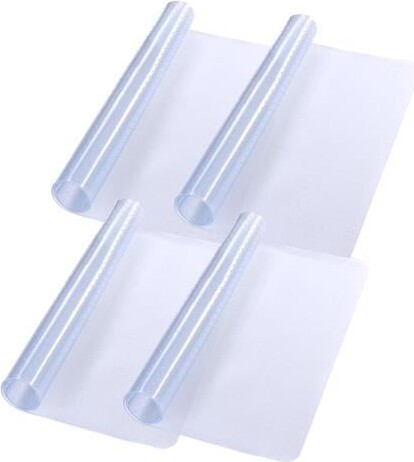Yescom USA, Inc. Yescom Clear Office Chair Mat for Low Pile Carpet 48' x 36' Thicken 1/8' Rectangle 4PCS Plastic Floor Protector Home Studio