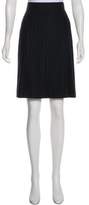 Thumbnail for your product : Akris Wool Pinstripe Skirt