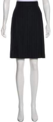 Akris Wool Pinstripe Skirt