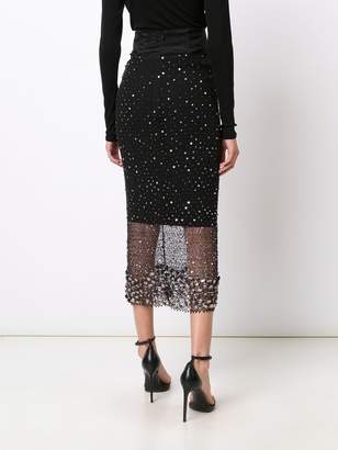 Sophie Theallet hand embroidered crystal lace skirt