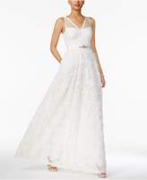 Thumbnail for your product : Adrianna Papell Embellished Floral-Applique Illusion Gown