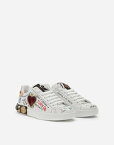 portofino sneakers in printed nappa calfskin with patch