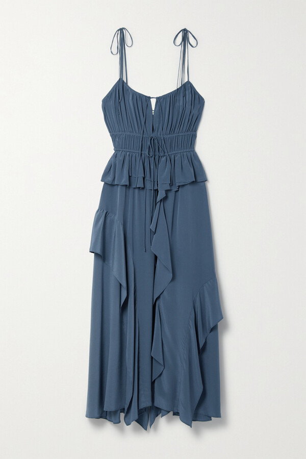 Blue Ruffle Dress | Shop the world's largest collection of fashion 