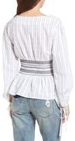 Thumbnail for your product : J.o.a. Stripe Peplum Top