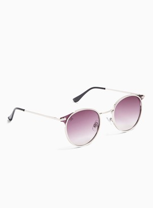 Topman JEEPERS PEEPERS Round Sunglasses in Purple*