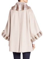 Thumbnail for your product : Guy Laroche Fur-Trimmed Cashmere & Wool Belted Coat
