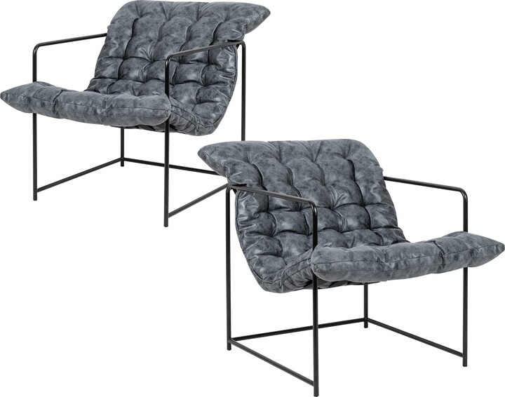 Gia Mid Century Modern Sling Accent Chair for Living Room