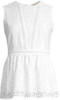 Thumbnail for your product : MICHAEL Michael Kors Sleeveless Lace Peplum Top