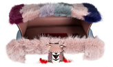 Thumbnail for your product : Valentino Mink Colorblock Studded Shoulder Bag