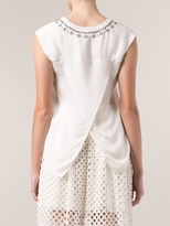Thumbnail for your product : Veronica Beard Embroidered V-neck Top