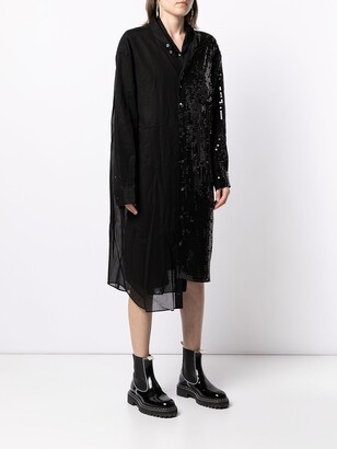 Junya Watanabe Sequin-Panelled Shirt Dress