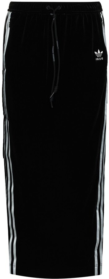 adidas 3 stripe midi skirt