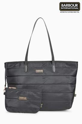 Next Womens Barbour International Trail Nylon Quilted Tote Bag