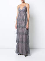 Thumbnail for your product : Marchesa Notte glitter detail layered dress