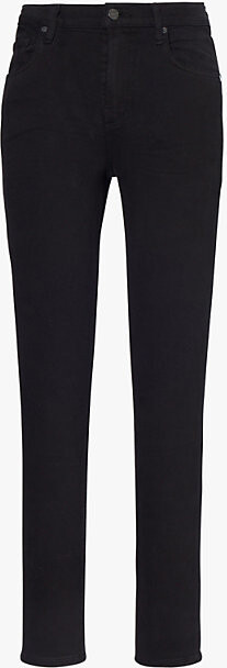 Womens Plush Black (Black) Sloane Skinny Brand-Patch Tapered-Leg Mid-Rise Stretch-Denim Blend Jeans 28