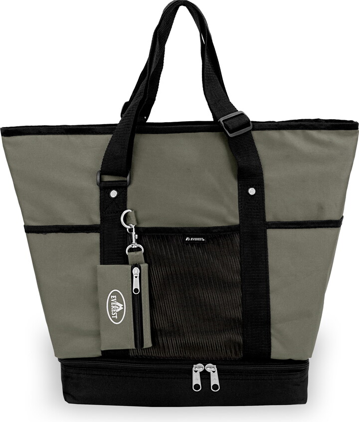 Everest Unisex Deluxe Shopping Tote Bag Khaki