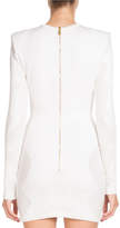 Thumbnail for your product : Balmain High-Neck Long-Sleeve Knit Lace Short Dress