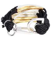Thumbnail for your product : Saachi Black Multi-Bar & Crystal Charm Bracelet