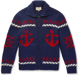 Gucci Relaxed Intarsia Wool Zip-Up Cardigan
