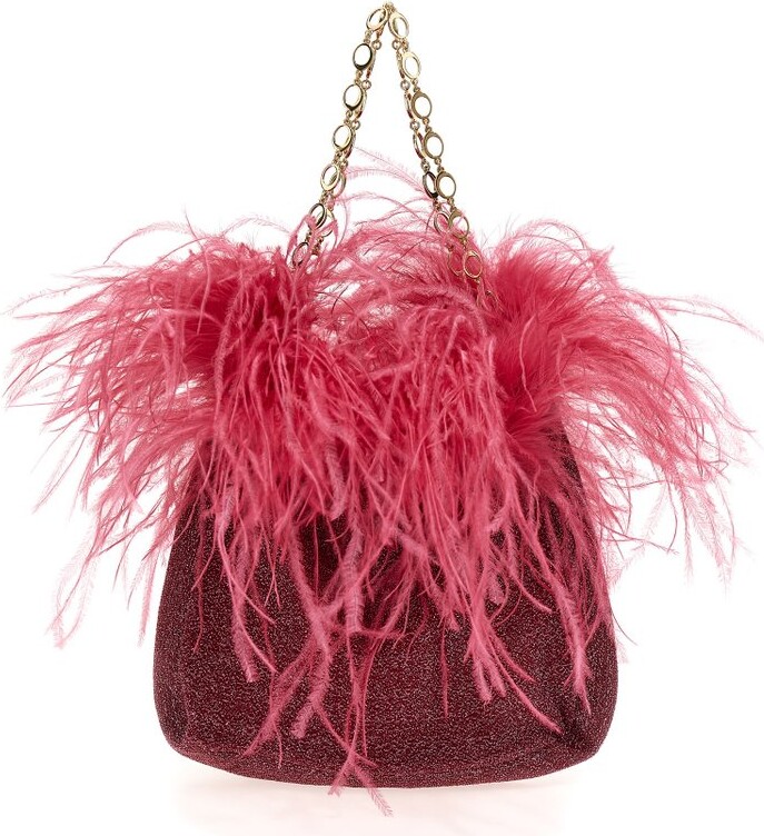 Fendi First Small - Pink ostrich leather bag