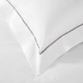 Thumbnail for your product : The White Company Oxford Pillowcase with Border – Single, White/Mink, Standard