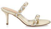 Thumbnail for your product : Gianvito Rossi Marley Braided Metallic Leather Mules