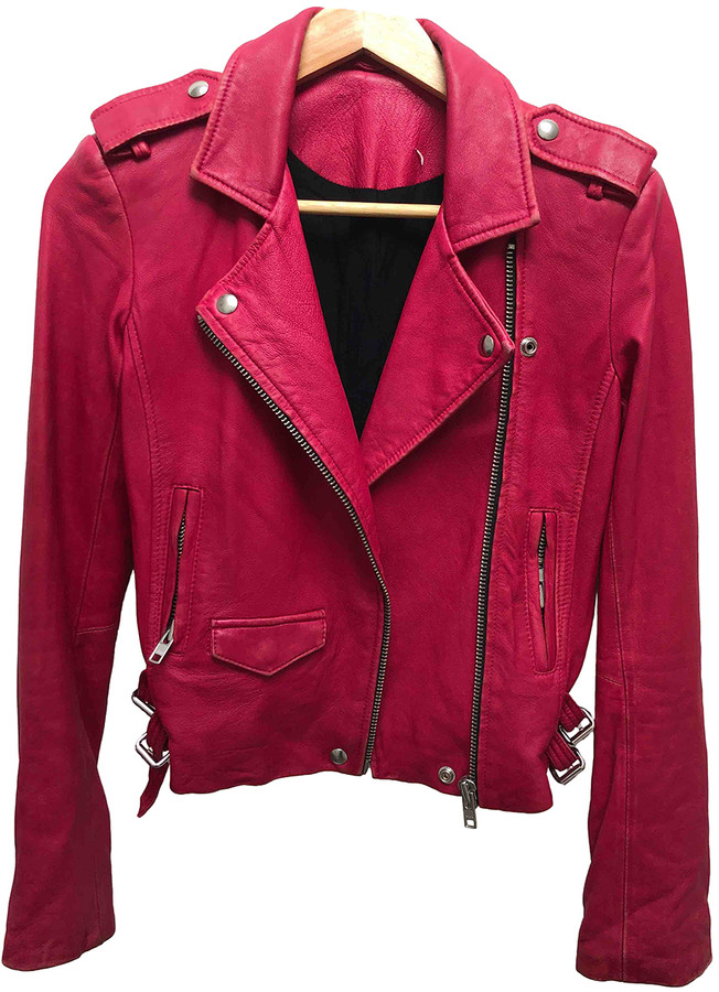 iro pink leather jacket