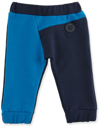 Kenzo Colorblock Straight-Leg Sweatpants, Blue, Size 6M-3