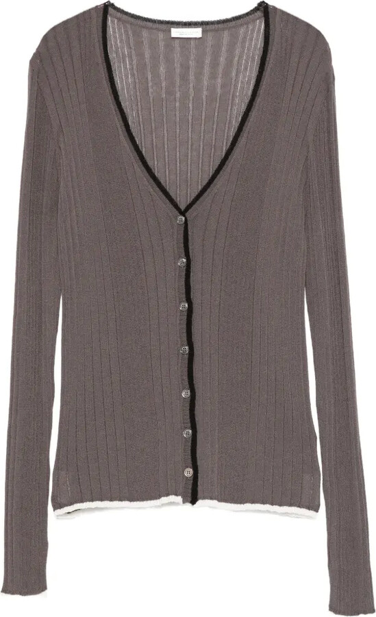 Roberto Collina V-neck ribbed cardigan