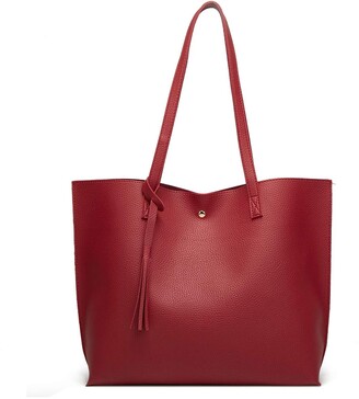 Women's Soft Faux Leather Tote Shoulder Bag from Dreubea