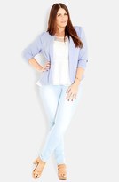 Thumbnail for your product : Chic & Cool City Chic 'Cool Pocket' Open Front Jacket (Plus Size)