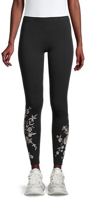 Johnny Was Oriana Embroidered Jersey Leggings