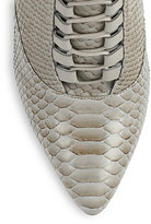 Thumbnail for your product : Alexandre Birman Python Lace-Up Booties
