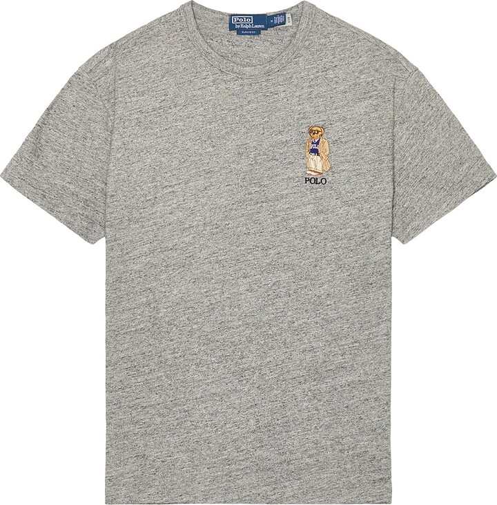 Polo Ralph Lauren Heavy Weight Cotton Novelty Bear T-Shirt in Grey