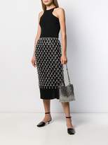 Thumbnail for your product : Paco Rabanne rhinestone chain mesh skirt
