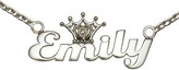 Thumbnail for your product : Fine Jewelry Disney Personalized Girls Diamond-Accent Tiara Sterling Silver Name Necklace