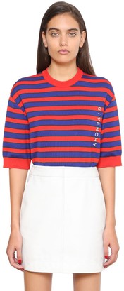 Givenchy Striped Long Sleeve Cotton T-shirt