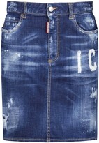 Thumbnail for your product : DSQUARED2 Womens Blue Cotton Skirt