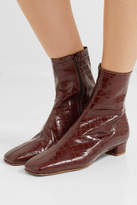 Thumbnail for your product : Bzees By Far Este Croc-effect Leather Ankle Boots