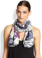 Thumbnail for your product : Athena Procopiou Silk Floral Scarf