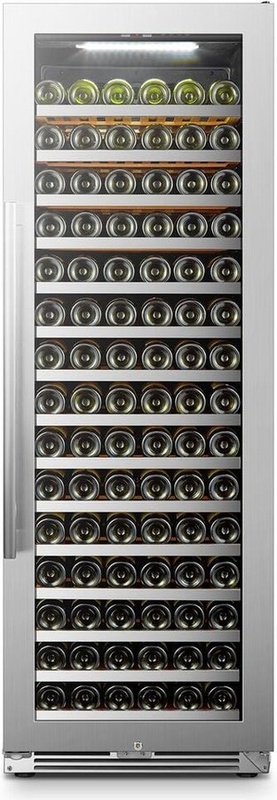 Lanbo 164 Bottle Seamless Stainless Steel Single Zone Wine Refrigerator