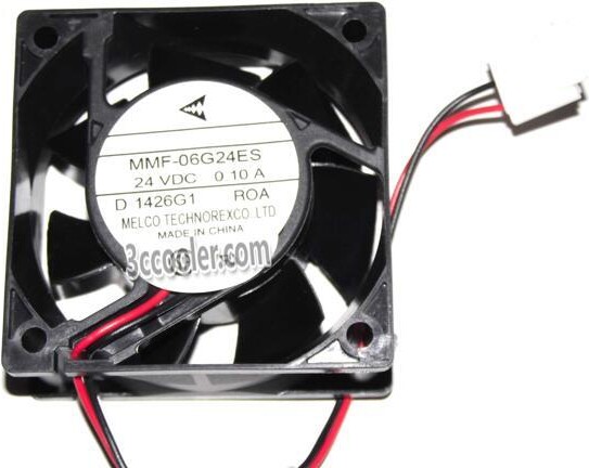 OEM Industries Original Melco 6CM 60*25mm MMF-06G24ES ROA 24V 0.1A 2 Wires 2 Pins Inverter Fan for YASKAWA PLC ABB